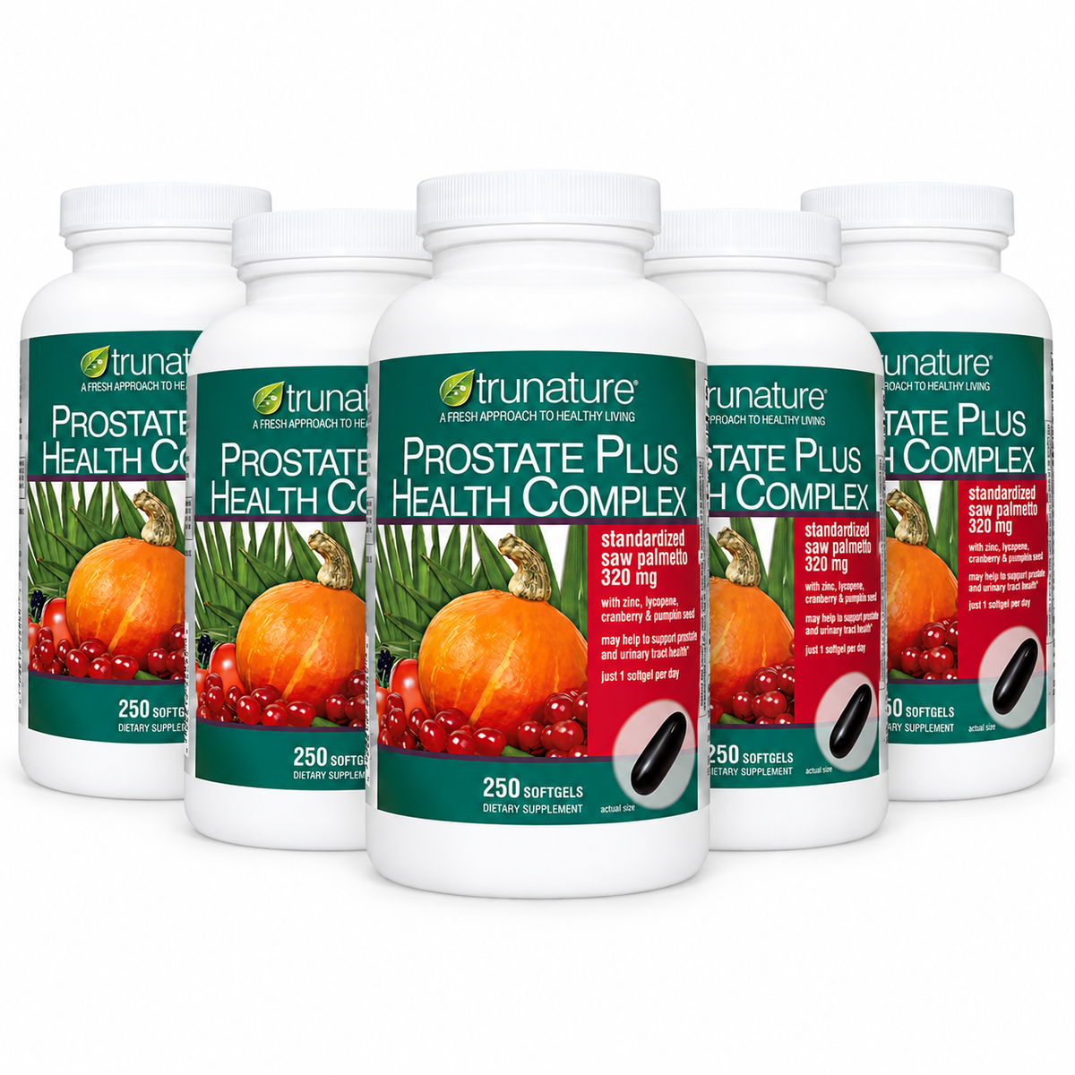 trunature Prostate Plus Health Complex – 250 Softgels, Pack of 5