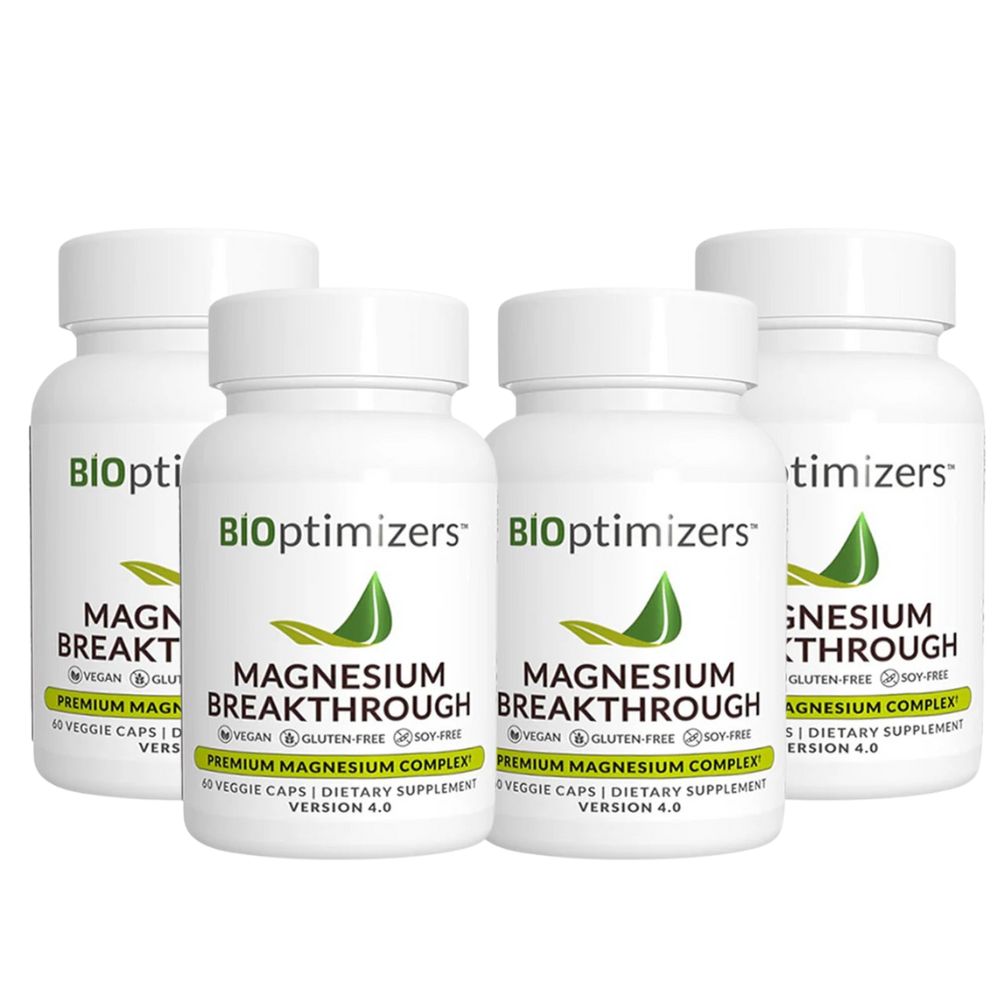 BIOptimizers Magnesium Breakthrough 4.0 – 60 Count (Pack of 4)